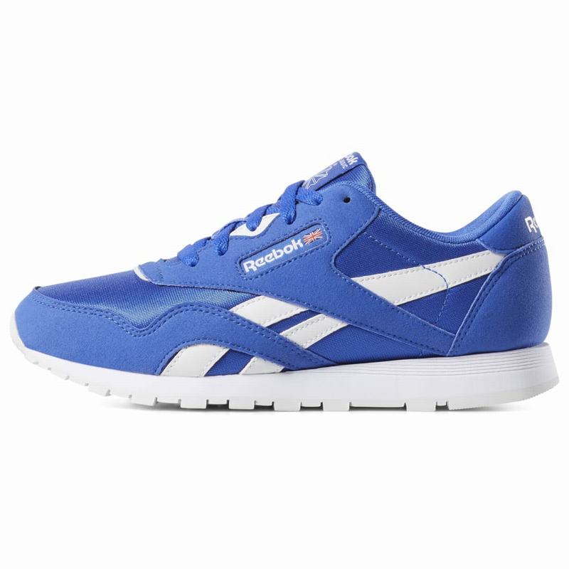 Tenisi Reebok Classic Nylon Baieti Albastri/Albi Romania RE9330DZ